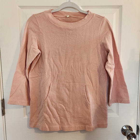 Women's Eileen fisher 3/4 sleeve blouse  with from pockets  light pink - Picture 1 of 10